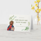 God schenke u vele jaren! kaart (Gele Bloem)