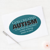 God schiep autisme om een speciale reden ovale sticker (Envelop)