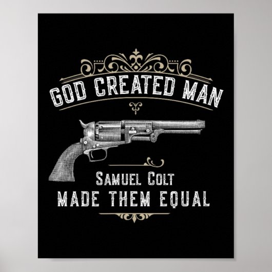 God schiep de mens Samuel Colt maakte ze gelijk Poster (Voorkant)