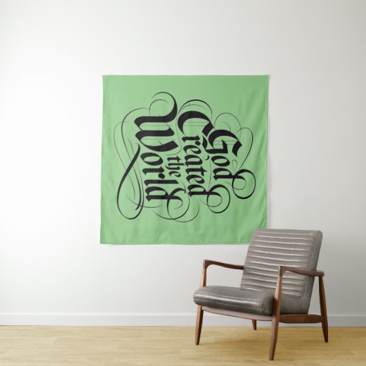 God Schiep de Wereld Wandkleed (In Situ (horizontaal))