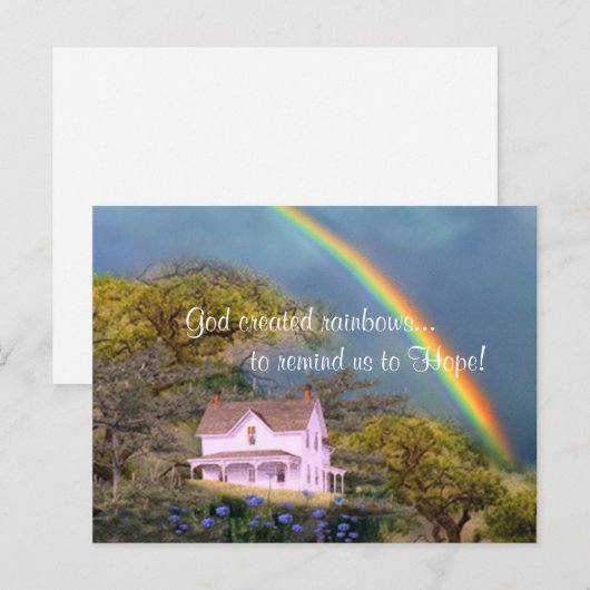 God schiep regenbogen. briefkaart (Voorkant / Achterkant)
