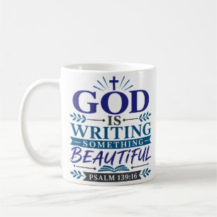 God Schrijft Iets Mooiis - Geestelijk Citaat Koffiemok