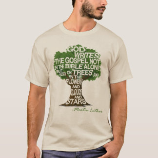 "God schrijft in Natuur" Greenfaith Shirt