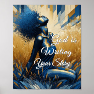 God Schrijft Jouw Verhaal Christelijk Gelofsposter Poster