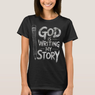 God Schrijft Mijn Verhaal Grunge Christelijk Ontwe T-shirt