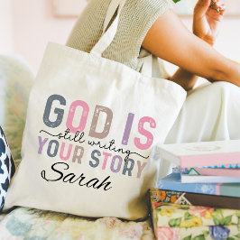 God Schrijft Nog Steeds Je Verhaal Boodschappentas Tote Bag