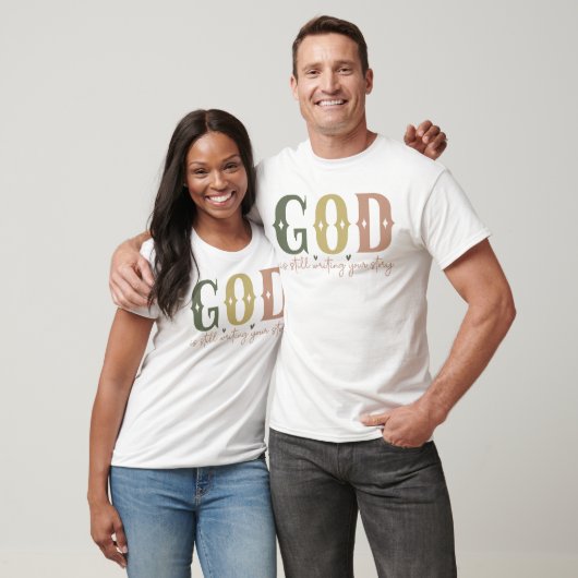 God schrijft nog steeds je verhaal t-shirt (Unisex)