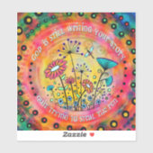 God schrijft nog steeds jouw verhaal  bloemen sticker (Vel)