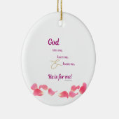 God Sees Me, Hears Me, and Knows Me - Round,  Keramisch Ornament (Rechts)