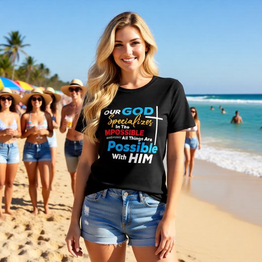 God Specializes In The Impossible All Things Possi Tri-Blend Shirt