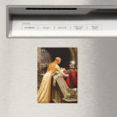 God Speed Edmund Leighton Fine Art Middeleeuws Magneet (Insitu (Vaatwasser))