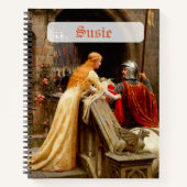 God Speed Edmund Leighton Fine Art Middeleeuws Notitieboek (Voorkant)