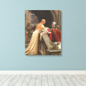 God Speed van Edmund Blair Leighton, c. 1900 Canvas Afdruk (Insitu (Houten vloer))