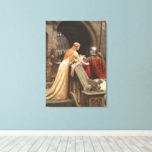 God Speed van Edmund Blair Leighton, c. 1900 Canvas Afdruk (Insitu (Houten vloer))