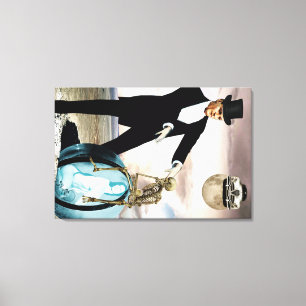 God speelt 1 canvas afdruk