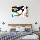 God speelt 1 canvas afdruk (Insitu (Slaapkamer))