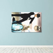 God speelt 1 canvas afdruk (Insitu (Houten vloer))