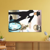God speelt 1 canvas afdruk (Insitu (Woonkamer))
