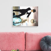 God speelt 1 canvas afdruk (Insitu (Woonkamer))