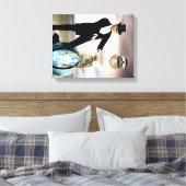 God speelt 1 canvas afdruk (Insitu (Slaapkamer))