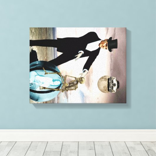 God speelt 1 canvas afdruk (Insitu (Houten vloer))