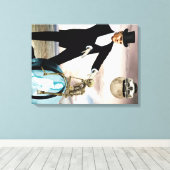God speelt 1 canvas afdruk (Insitu (Houten vloer))