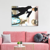 God speelt 1 canvas afdruk (Insitu (Woonkamer))