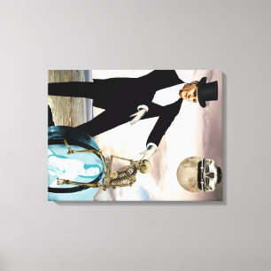 God speelt 1 canvas afdruk