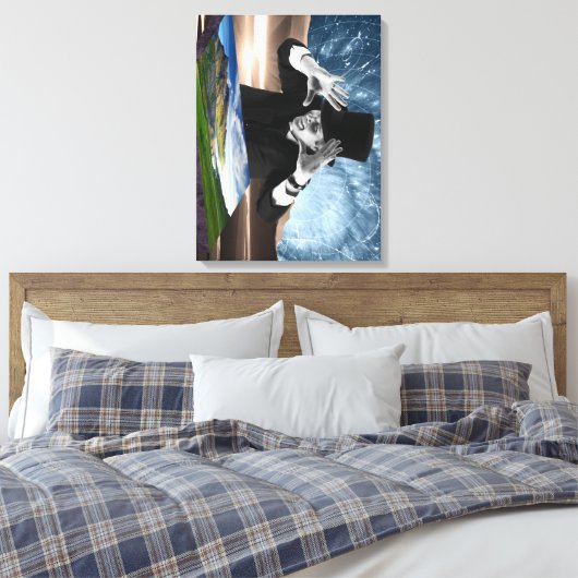 God speelt 2 canvas afdruk (Insitu (Slaapkamer))