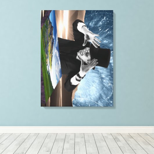 God speelt 2 canvas afdruk (Insitu (Houten vloer))