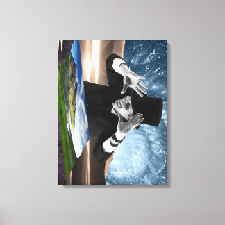 God speelt 2 canvas afdruk