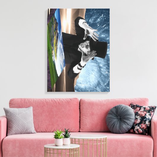 God speelt 2 canvas afdruk (Insitu (Woonkamer))