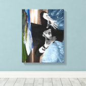 God speelt 2 canvas afdruk (Insitu (Houten vloer))