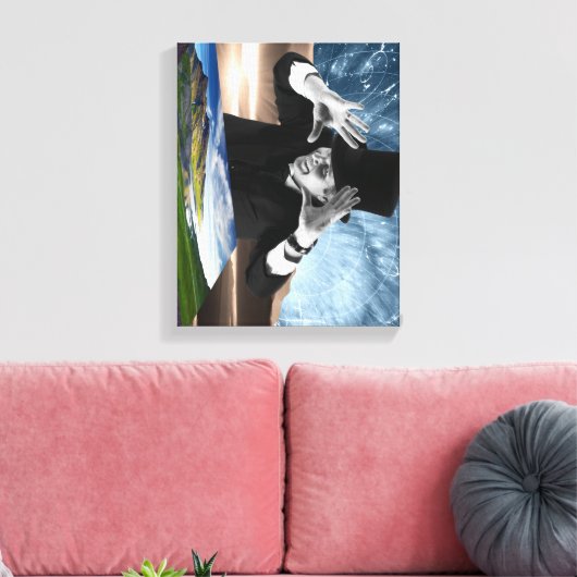 God speelt 2 canvas afdruk (Insitu (Woonkamer))