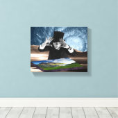 God speelt 2 canvas afdruk (Insitu (Houten vloer))