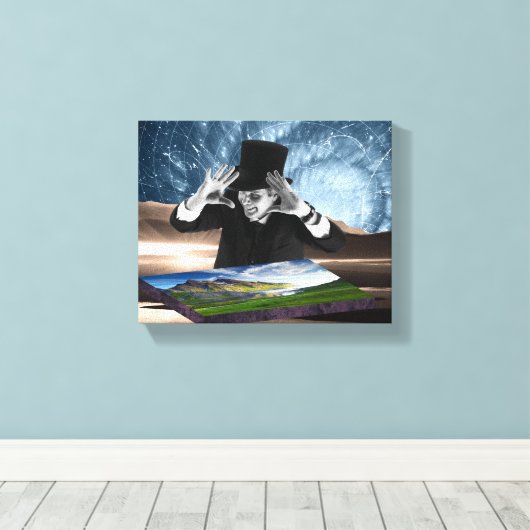 God speelt 2 canvas afdruk (Insitu (Houten vloer))