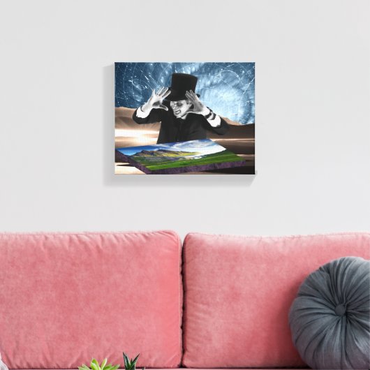 God speelt 2 canvas afdruk (Insitu (Woonkamer))