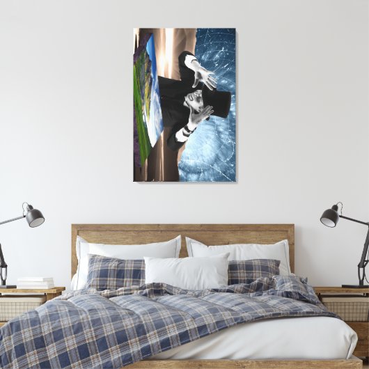 God speelt 2 canvas afdruk (Insitu (Slaapkamer))