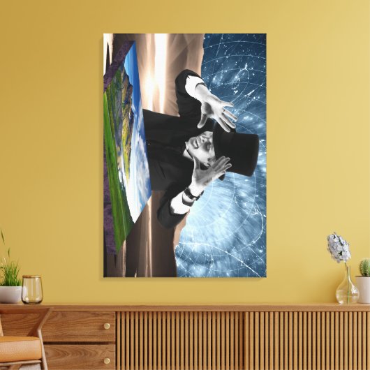 God speelt 2 canvas afdruk (Insitu (Woonkamer))