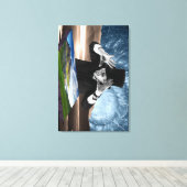 God speelt 2 canvas afdruk (Insitu (Houten vloer))