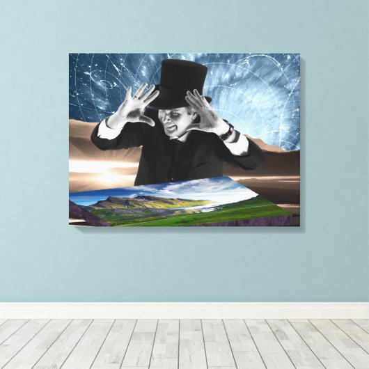 God speelt 2 canvas afdruk (Insitu (Houten vloer))