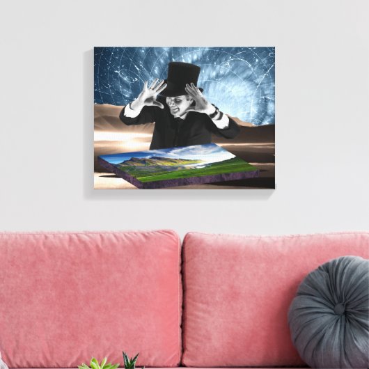 God speelt 2 canvas afdruk (Insitu (Woonkamer))