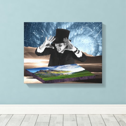 God speelt 2 canvas afdruk (Insitu (Houten vloer))