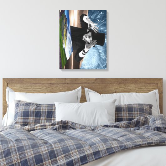 God speelt 2 canvas afdruk (Insitu (Slaapkamer))