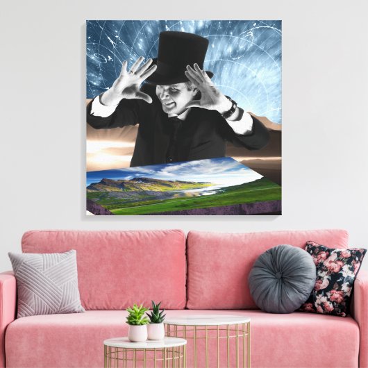 God speelt 2 canvas afdruk (Insitu (Woonkamer))