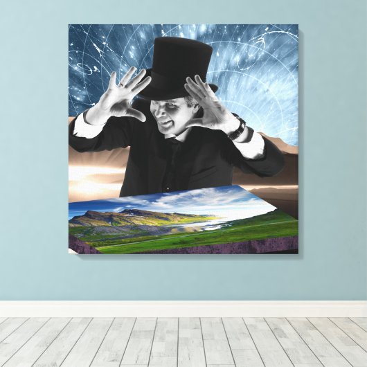 God speelt 2 canvas afdruk (Insitu (Houten vloer))