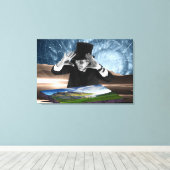 God speelt 2 canvas afdruk (Insitu (Houten vloer))