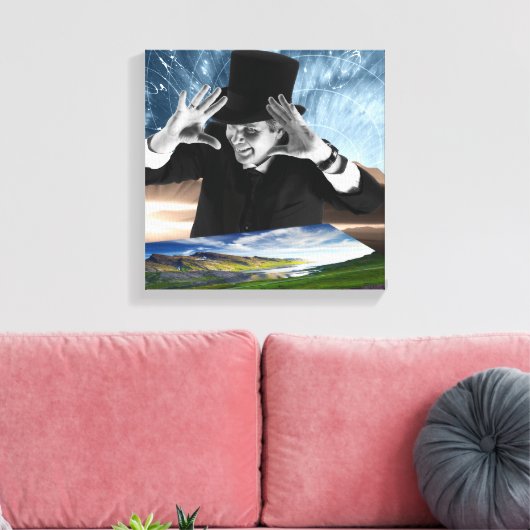 God speelt canvas afdruk (Insitu (Woonkamer))