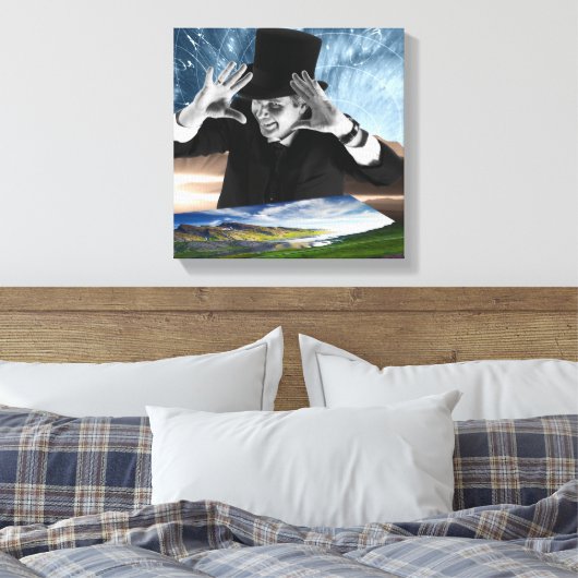 God speelt canvas afdruk (Insitu (Slaapkamer))