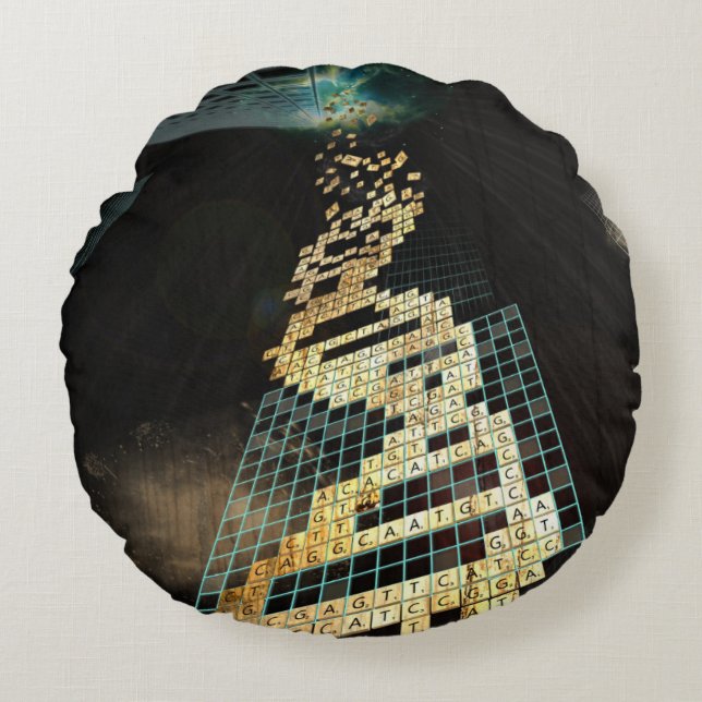 God speelt geen dobbelsteen 2014 rond kussen (Voorkant)